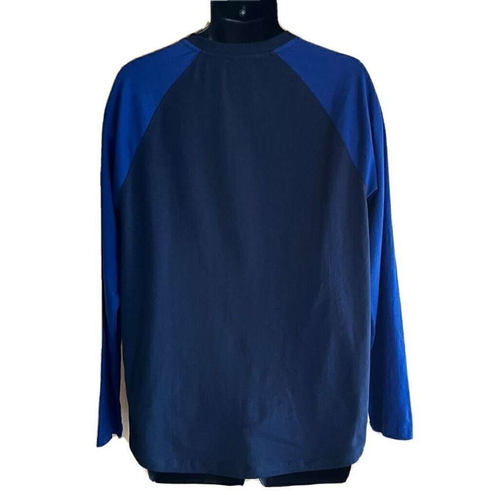 DC shoes Men's Classic Light weight Long Sleeve Henley Shirt Top M Black Iris - Picture 4 of 11